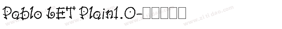 Pablo LET Plain1.0字体转换